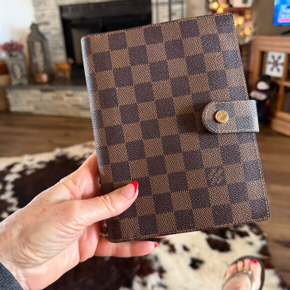 Louis Vuitton Ebene Med. Damier Address/notebook From FRANCE never used - Picture 3 of 16